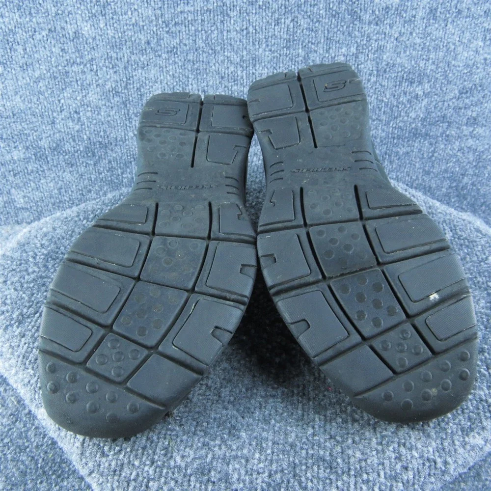 Skechers  Men Loafer Shoes Size 10 Medium Black Leather Slip‎ On